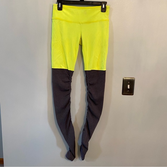 ALO Yoga Pants & Jumpsuits Alo Yoga Neon Yellow Goddess Leggings